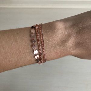 NWT Pura Vida/Aspyn Ovard Rose Gold Bracelet Stack